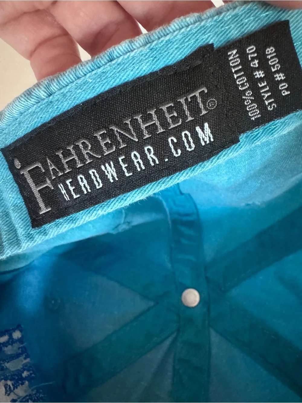 St Barth Turquoise Blue Cotton Cap